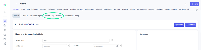 Xentral Shopware Artikel